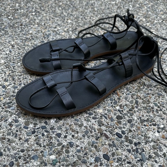 Madewell The Boardwalk Lace Up Sandals - Picture 3 of 8
